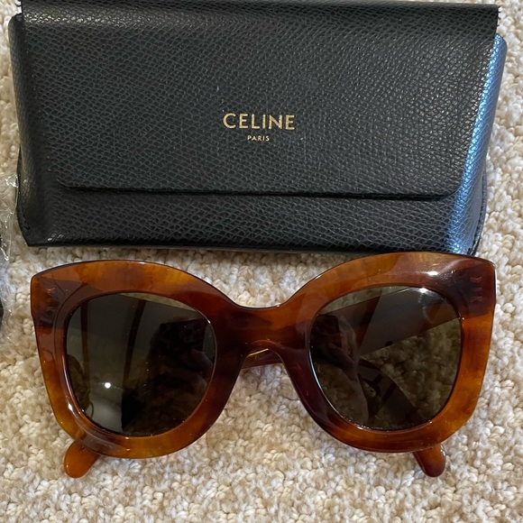 Celine Accessories - Celine chunky round acetate Sunglasses